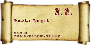 Muszta Margit névjegykártya